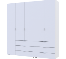 Шкаф Дорос Гелар белый 5 дверной 193,7 см
