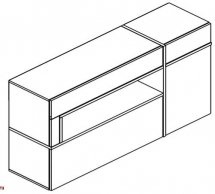 Тумба KOM1D2S1K Лайн АКЦІЯ!
