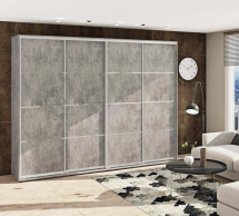 Шкаф-купе с 4 частей Комфорт мебель крашеный высокий глянец 4 дверный 400 см