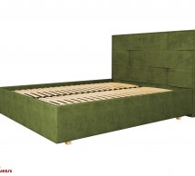 Ліжко м'яке двоспальне Городок меблі Стенфорд без підйомного механізму
