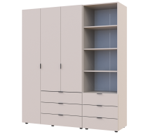 Шафа для одягу Дорос Гелар кашемір 3-х дверна з пеналом 176,2 см