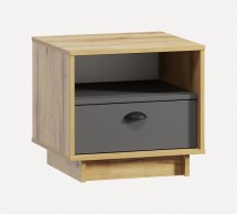 Тумба приліжкова Moreli Kuba/Куба Дуб Аппалачі/Антрацит 