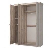 Шкаф с зеркалом Мебельбос 3D 3 дверный каштан nairobi Lizbon 138 см