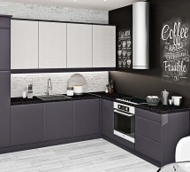 Модульна кухня Хай-тек матова галактика