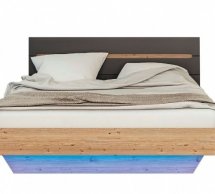 Кровать 2-сп. 1.4 Бьянко (с неоновой подсветкой) Графит