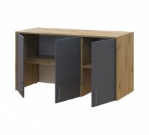 Антресоль высокая Дорос Ронди графит 3-дверная 121 см