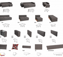 Модульний диван єврокнижка Лоренцо Меблі Стиль