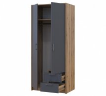 Шкаф для одежды Дорос Ронди графит 2 дверный 82 см