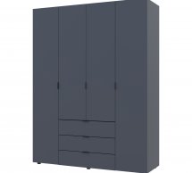 Шафа для одягу Дорос Гелар графіт 4-х дверна 155 см