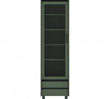 Витрина REG1W2S Лаундж Зеленый димчастый / Черный