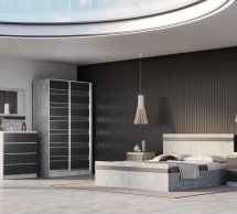 Модульна спальня Ida/Іда Київський стандарт Сосна Натті/Антрацит