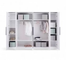 Шафа 6дв Міромарк Лука 6 дверна білий глянець 300 см