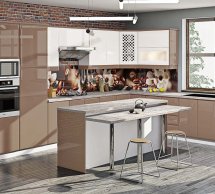 Модульна кухня Хай-тек глянець перламутр