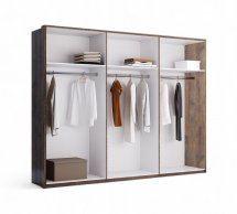 Шкаф 6дв с зеркалом Миромарк Квадро 6 дверный дуб барокко 272 см