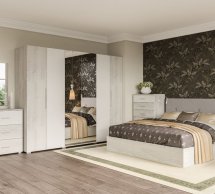 Модульна спальня Rombo/Ромбо Світ меблів Аляска/Білий