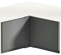 Антресоль А100х100.36.2Д угол.глубокая Бета ручка