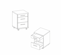 Тумба під стіл KON 3S Кабі