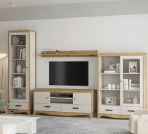 Витрина REG1W2S Дана Кашемир / Дуб артизан