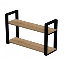 Полка LOFT 900 Дуб Сонома / Чёрный мат MebliRoMax