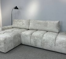 Кутовий диван розкладний крокуюча єврокнижка Елізіум Сапфір 277 см