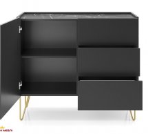 Комод Гармоні / Harmony KSZ97 Чорний / Чорний мармур роял