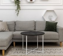 Столик Модерн М вугільний камінь