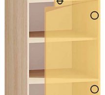 Шкаф П60.214.2Д В.5 для посуды с полками Софт