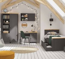 Шкаф комбинированный BRW Poland SZF2D Hesen 2 дверный модрина светлая 106 см