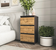 Тумба прикроватная венге темный/аппалачи Т216