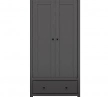 Шкаф SZF2D1S/20/10 BRW Poland Hesen 2 дверный черный 101 см