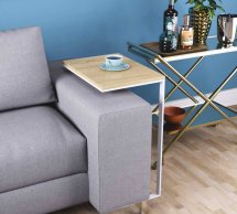 Придиванный стол Fiji Mono Дуб сонома/Белый