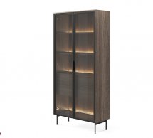 Вітрина висока 2D2S/91 з підсвіткою дуб дунін Lumi