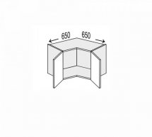 Секция верхняя УголВ 90° 650х650/360 2дв Глори