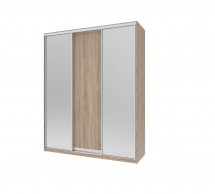 Шафа-купе з зеркалом Дорос Сіті Лайт дуб сонома 3 дверна 180 см