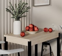 Стол-трансформер Lunch Гикори рокфорд светлый/Чёрный