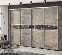 Шкаф-купе Комфорт мебель Модель-2 дуб трюфель 4 дверный 400 см