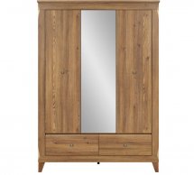 Шкаф SZF2D1M2S BRW Poland Bergen 3 дверный модрина 144 см