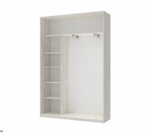 Шкаф-купе с зеркалами Дорос Сити Лайт белое дерево 2 дверная 150 см