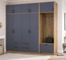 Модульная прихожая Doros Ронди Дуб Артизан / Графит