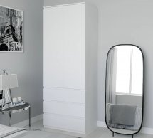 Шафа Морелі Т211 2 дверна білий з трубою 80 см