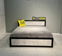 Кровать LOFT 180×200 + подъёмный механизм Дуб Сонома / Чёрный мат MebliRoMax