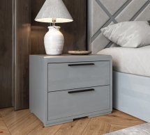 Тумба прикроватная деревянная DrevKO Нордон с 2 ящиками Эмаль