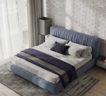 Кровать мягкая двуспальная Woodsoft Bern / Берн