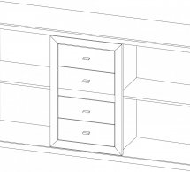 Комод 2Д4Ш Орегон