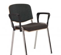 Стілець ISO wood plus arm chrome