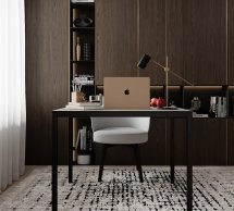 Письменный стол Brevity Loft mid Ателье светлый/Чёрный металл