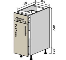 №22 Тумба нижняя 30 Люкс RODOS