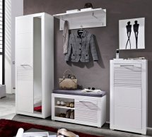 Модульная прихожая ВМК-Украина Флеймс Белый / Белый глянец