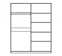 Шкаф 4Д Світ Меблів Мария 4 дверный белое золото 178 см