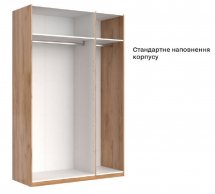 Шафа 3дв із дзеркалом Міромарк Луна 3 дверна дуб крафт 140 см